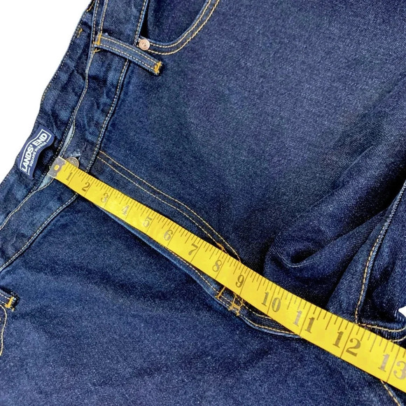 Lands' End New Square Rigger Traditional Fit Denim Dark Blue Jeans 42X26 Classic - Picture 13 of 16